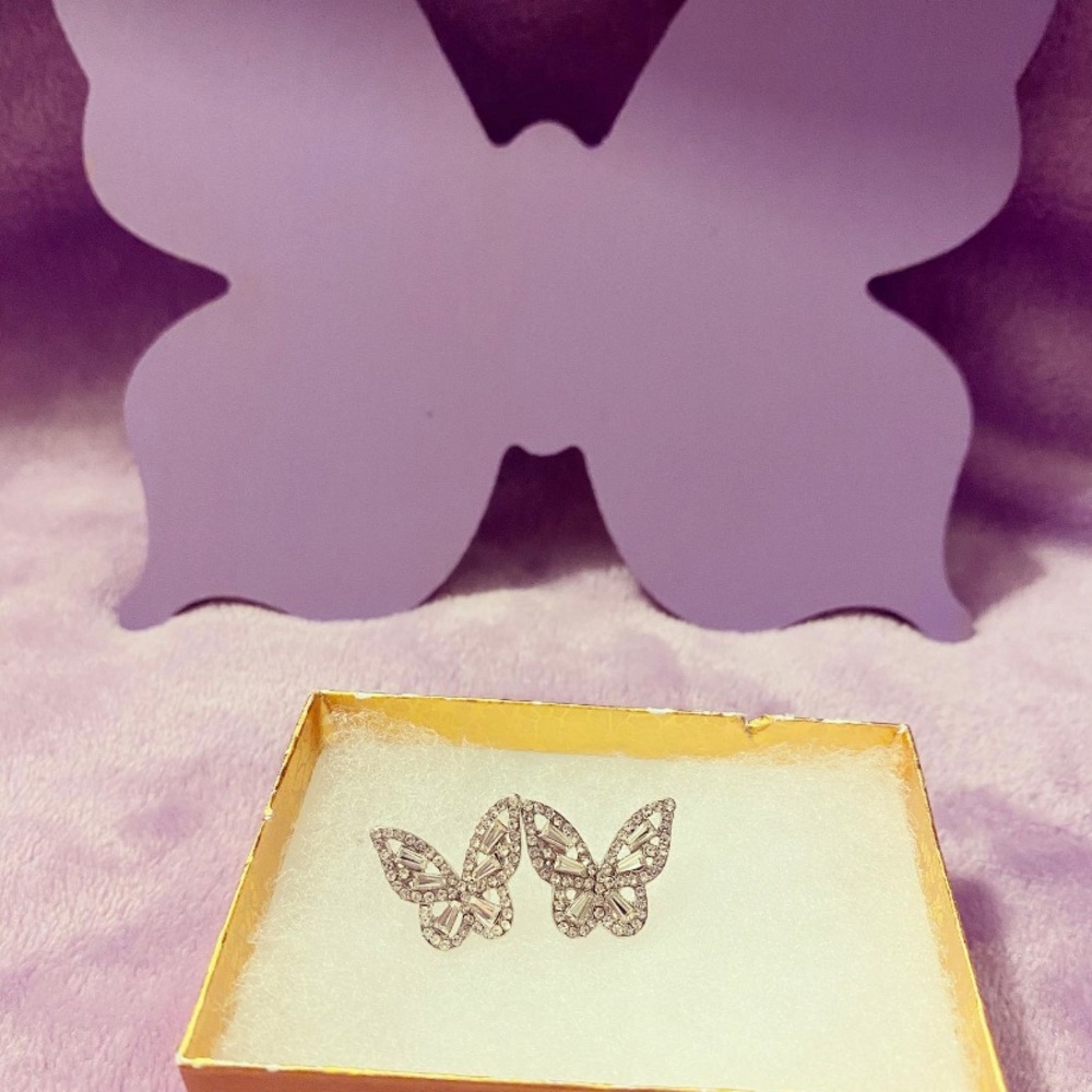 Crystal Butterfly Studs